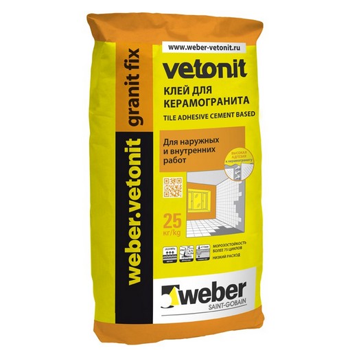Клей для керамогранита Weber-Vetonit granit fix