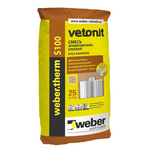 Клей для теплоизоляции Weber-Vetonit Therm S100