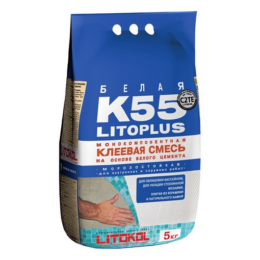 Клей плиточный Litokol LitoPlus К55 5 кг