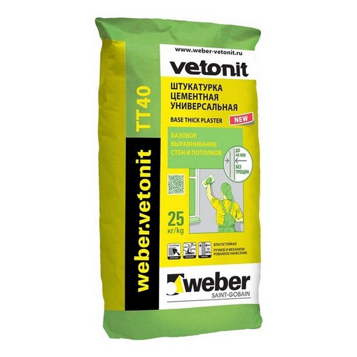 Штукатурка Weber-Vetonit TT40 25 кг