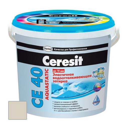 Затирка для плитки Ceresit CE 40 Aquastatic Багамы бежевая 2 кг