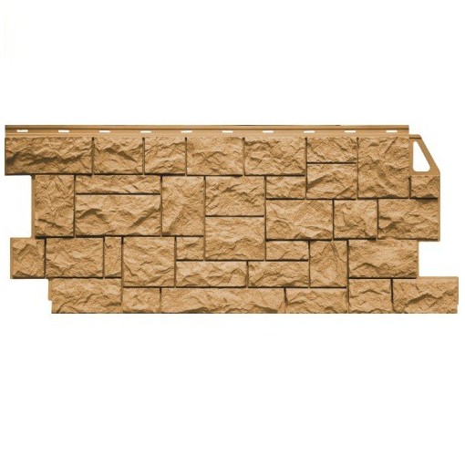 Панель фасадная FineBer Камень дикий 1117х46 песочный