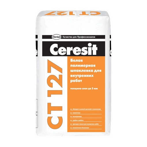 Шпатлевка финишная полимерная Ceresit CT 127 25 кг