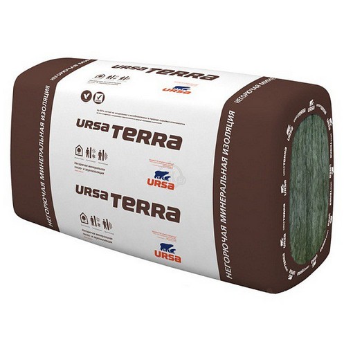 Теплоизоляция из стекловолокна Ursa Terra 34 PN  1000x600x50 мм 10 плит в упаковке